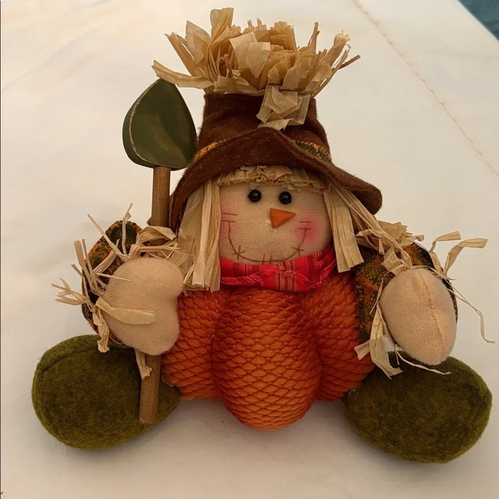 Fall Scarecrow and Rustic Pumpkin Decor